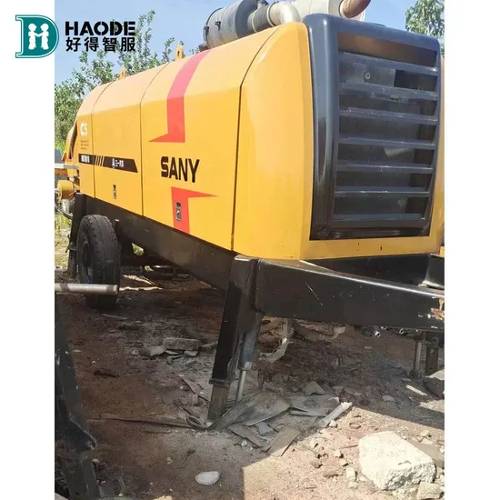 Used Concrete Trailer Pumps Second-Hand Construction Machinery Hbt8018c-5s