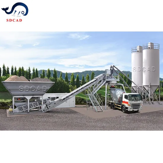 Sdcad Fixed Mixed Factory Price Large Capacity Automatic Concrete Mixing with Concrete Mixer Wet Mix for Sale