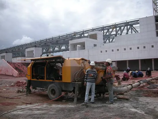 Construction Machinery 65m³ /H Hbt6013c-5s Trailer Concrete Pump