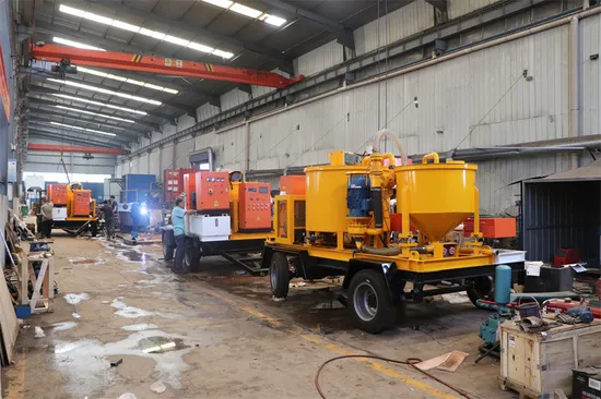 Jet grouting machine with completer set