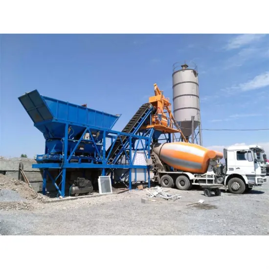 Mobile Batching Plant Horizontal Silo Portable Concrete Batching Plant Ready Mix
