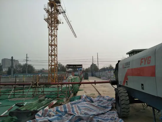 Competitive Price Diesel Static Concrete Mixer Trailer Pump