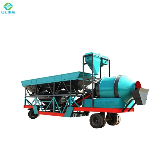 China High Quality 15 Cbm/H Drum Mixing Plant Mobile Concrete Mixing Plant Yzg15