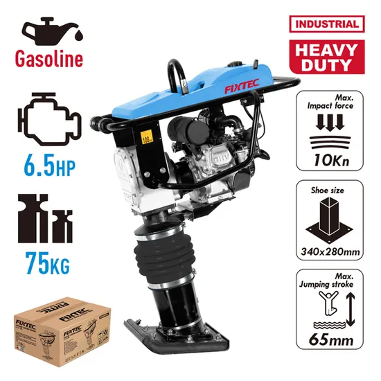 Fixtec Heavy Duty Cncj-80K Gasoline Vibrating Tamping Rammer Machine