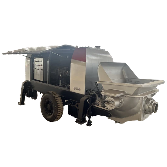 Durable 88m3/H Cement Mixer Trailer Stationary Line Concrete Pump