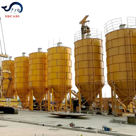 Sdcad Brand Hopper Cone Integral-Type Silo 200 Ton Cement Silo for Bulk Material Logistics Transfer System