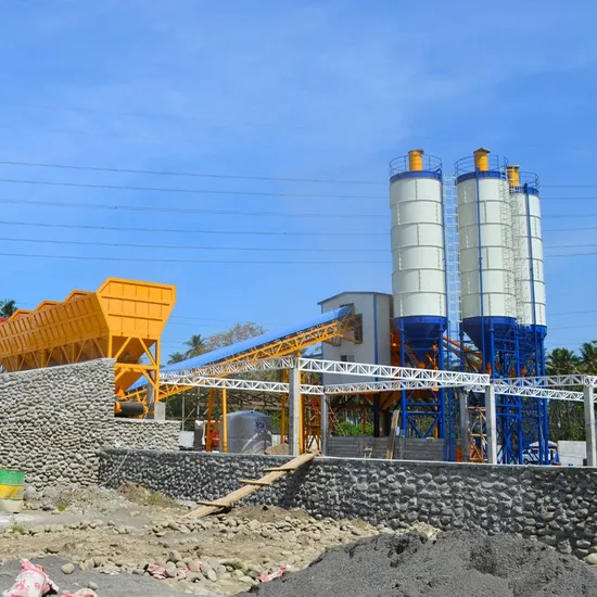 High Mixing Quality Sicoma System Screed Batching Plant Fixed Concrete Mixing Plant Hzs25-240m3/H