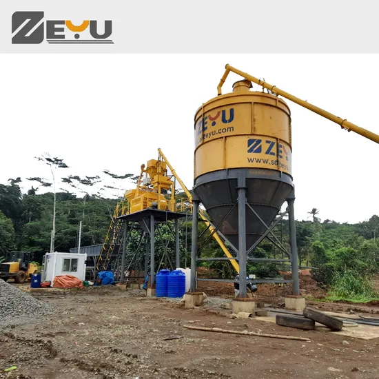 Hzs25 Mini Small Concrete Batching Plant Rmc, Js500 Mixer, Factory Price, 5 Years Warranty