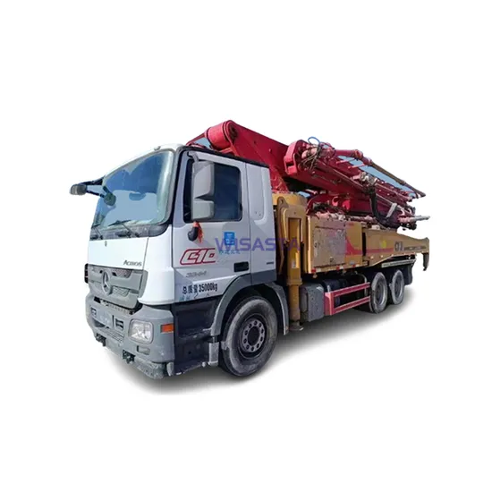 2019 Year 52m 56m SA-Ny Benz Chassis Pouring Hopper for Truck Mounted Sym5350thbfb Used Concrete Pump Truck