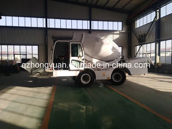 Automatic Water Supply Self Loading 4.0cbm Concrete Mixer Truck