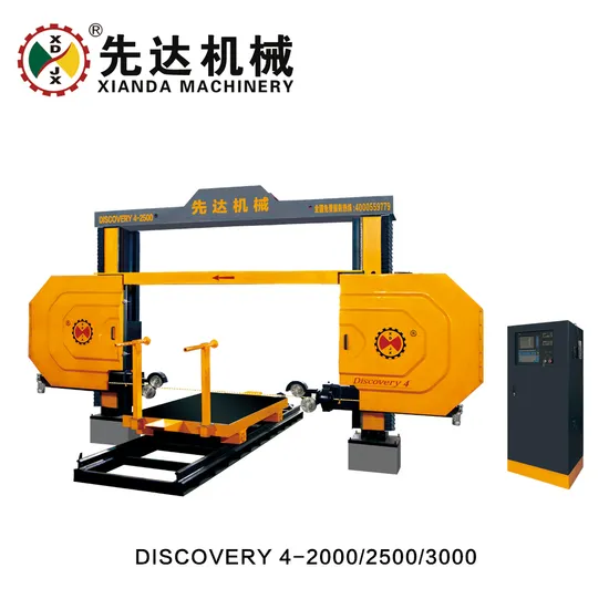 Xianda CNC Diamond Wire Saw Discovery 4-2000/25003000 Stone Cutting& Machine Granite Marble Profile Cutting &Option Rotary Worktable
