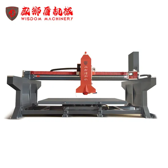 Wisdom Machinery Granite Marble Stone Bridge Saw Machine with Blade Tilting 45 Degree and Table Rotate 360 Degree