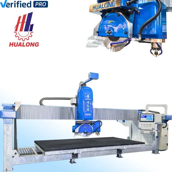 2025 Hualong Machinery Automatic Granite Cutter Stone Cutting Machine 5 Aixs Italin Esa CNC System Marble Cutting with Good Service