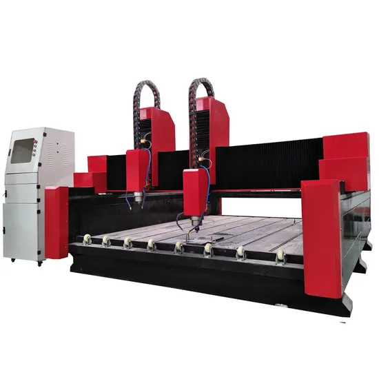 New Two Heads Stone CNC Router Carving Machine for Engraving Marble, Granite, Gravestone