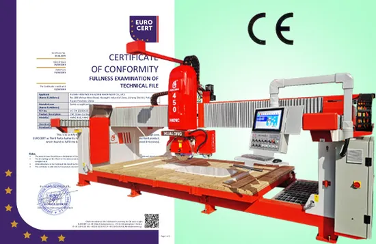 2025 New Hualong CNC 5 Axis CNC Bridge Saw Granite Cutting Machine Ceramic 6mm Slab Cutting