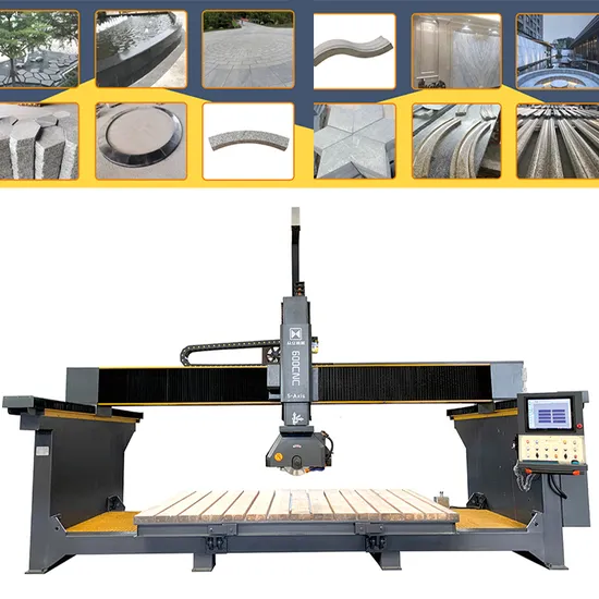 Zlbs-600CNC 5-Axis Bridge Saw for Stone Granite Marble Profiling Shaping 2D/2.5/3D Stone Engraving Machine for Sale