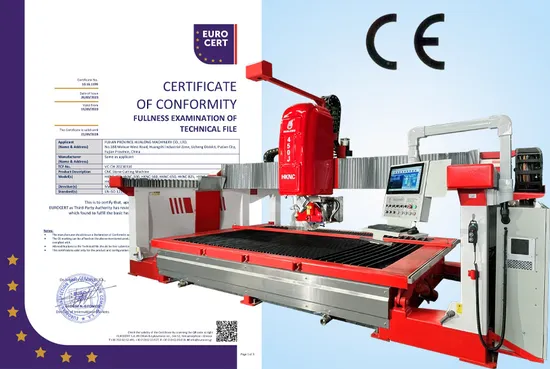 2025 Hualong Machinery 5-Axis CNC Bridge Saw Combine Waterjet for Precision Stone Cutting