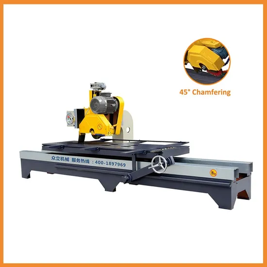 China Manual Stone Cutter Edge Processing Chamfering Machine 45 Degree Tilting for Granite Marble