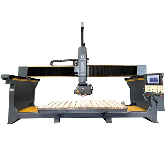 Zl Powerful CNC 5 Axis Bridge Saw Granite Cutting Machine for Countertop Camera Capture with Modern Design