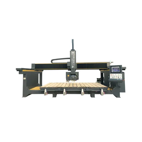 Wisdom Machinery Granite Marble Bridge Countertop Bridge Saw 45° Miter Cutting Table 360° Rotate Stone Cutting Machine