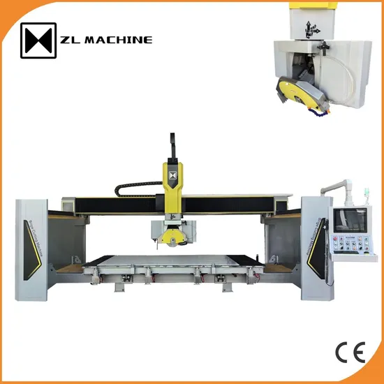 Industrial 5 Axis CNC Bridge Saw with Sucking Disc
