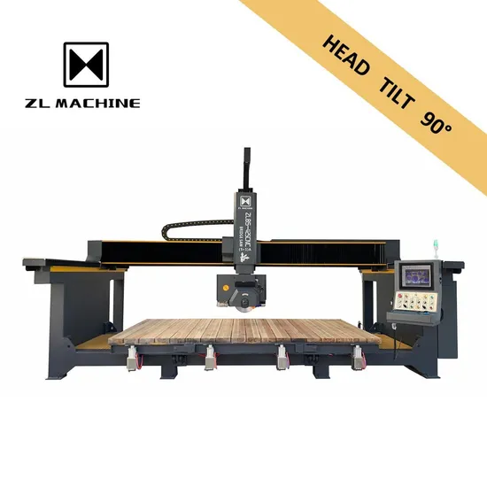 5 Axis CNC Stone Cutting Machine Bridge Saw for Kitchen Countertop Ellipse Round Shape Sink Cutting with Easy Operation System