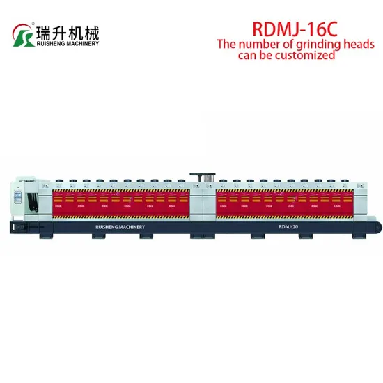 Ruisheng Automatic Continuous 16 Heads Marble Stone Edge Polishing Machine with Disk Head in South Africa/Algeria/Saudi Arabia