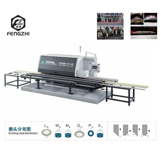 Precision Industrial Horizontal Marble Stone Bevel Chamfering and Polishing Machine with 6 Motors
