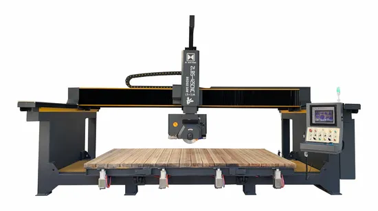Zl 5 Axis CNC Bridge Saw Stone Cutting and Milling Machine with Excellent Chamfering Range 3500X2000mm