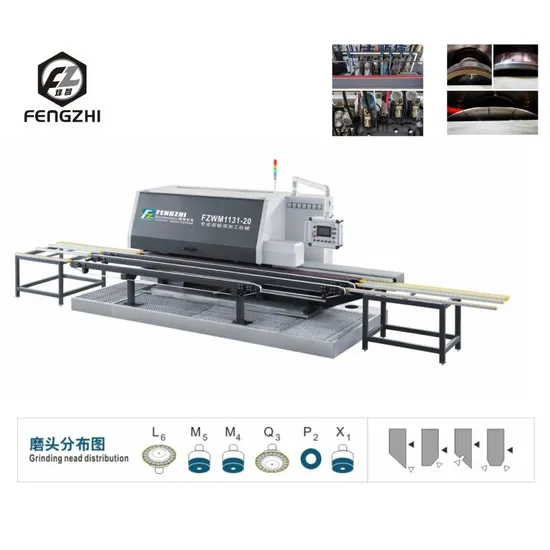 High-Precision Horizontal Marble Stone Bevel Cutting and Chamfering Machine with 6 Motors