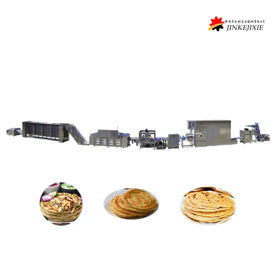 4000PCS/H Top Sales Automatic High Efficiency Paratha Dough Food Machine Baking Cooling Stacking Pressing Laminating Factory Equipment CE Production Line
