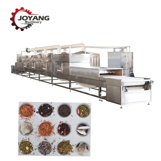 Scented Green Black Tea Herbs Crush Leaves Powder Processing Dryer Microwave Drying Sterilizing Machine