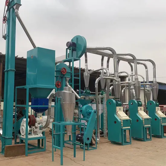 Fully Automatic Maize Flour Milling Machine with Stainless Steel Pipes 30tons/24hours