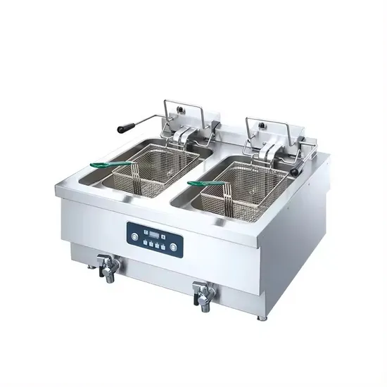 Factory Price Kitchen Equipment Custom Table Single Double Cylinder Vat Automatic Lift up Fryer Electric Deep Fryers