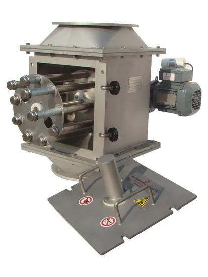Advanced Rotating Magnetic Separator for Removing Ferrous Impurities with Easy Cleaning Type