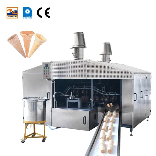 Factory 0.75kw Large Scale Automatic Wafer Cone Production Equipment Wafer Cone Making Machine with CE