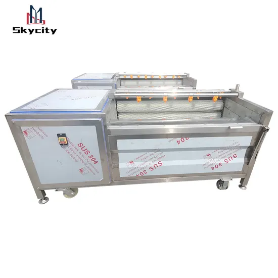 Fruit and Vegetable Potato Wool Roller Washing Cleaning Machine for Food Processing