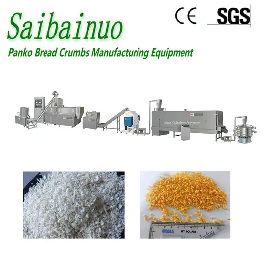 Factory Selling Big Capacity Breadcrumbs Maker Processing Line Extrusion Food Production Plant Industrial Panko Bread Crumbs Making Machine