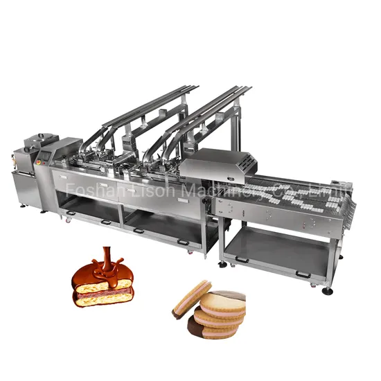 Chocolate Cream Filling Biscuit Sandwich Machine with Row Multiplier