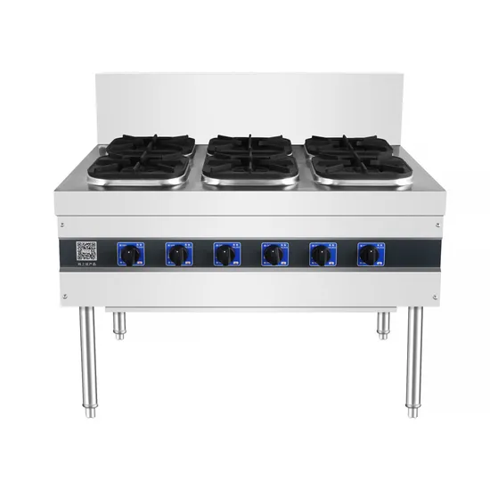 Commercial Multi-Function Multi-Eye Gas Stove Stainless Steel Clay Pot Stove Flame out Protection Pottery Stove with 6 Burners/Food Machine