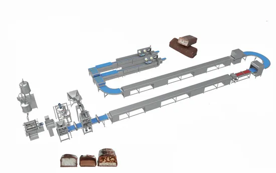 Snickers Nougat Bar Making Machine Chocolate Bar Production Line