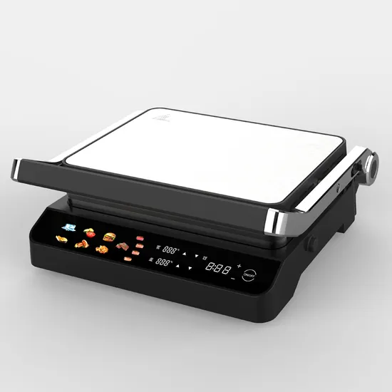 2000W Electric Contact Grill with Colorful Display Kitchen Electronics Panini Maker