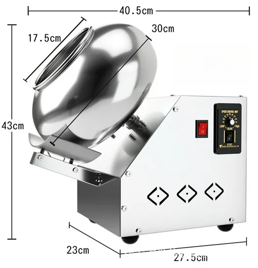 Automatic Lab by-300 Peanut Chocolate Sugar Tablet Film Coating Polishing Machine by-300A Tablet Polisher Coater Machine