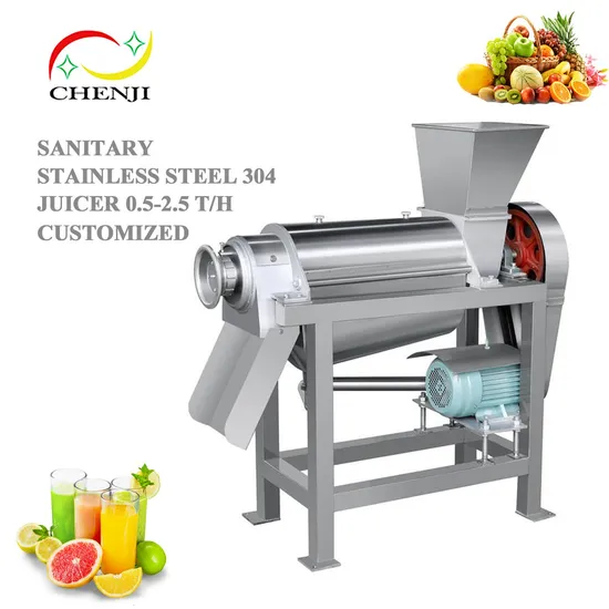 Cjzzj-0.5 Stainless Steel 304 Spiral Type Manual Control Commercial Juice Making Milling Juice Machine
