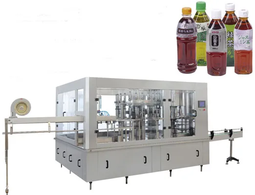 CE Approved Complete Juice Tea Bottling Filling Equipment Line Plant (RCGF24-24-8)
