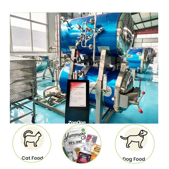 Wet Pet Food Retort Autoclave High Temperature Sterilization for Cat Dog Food