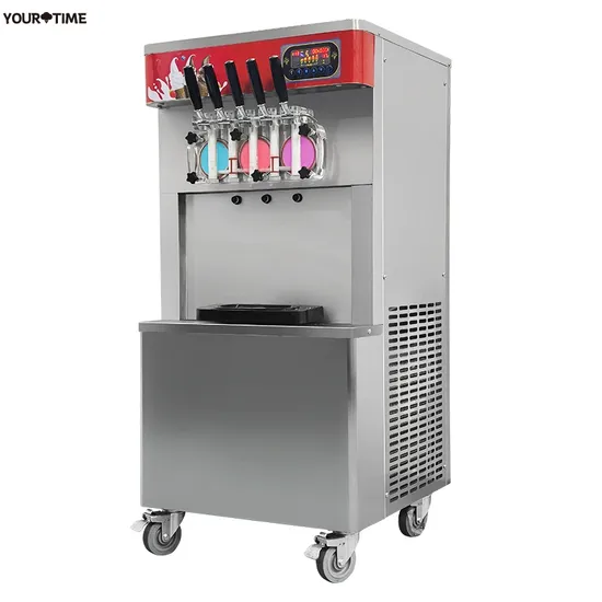 Sundea Frozen Yogurt Freezer/7 Soft Serve Ice Cream Machine for Snack Equipment Machinery