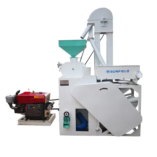 Sunfield Manufacturer Price Grain Processing Machinery Agro Equipment Rice Milling Machine with 30HP Diesel Engine Electric Power