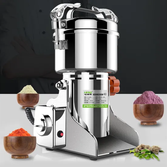 Electric Mini Coffee Bean Grinding Machine Spice Pepper Milling Machine Grain Grinder Rice Mill Machine with Timing Switch High-Speed Super Fine Powder Machine