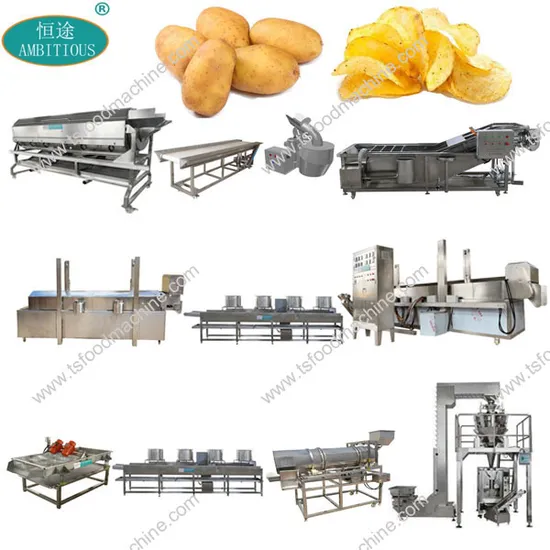 Potato Chips Processing Production Line Potato Chip Machine